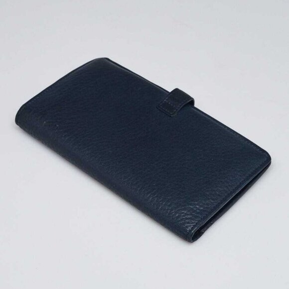 Chanel Dark Blue Goatskin Leather CC L-Double Wallet - Picture 2 of 8
